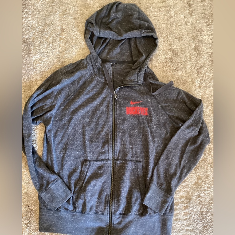 Nike Ohio Buckeyes light weight hoodie jacket-SZ M